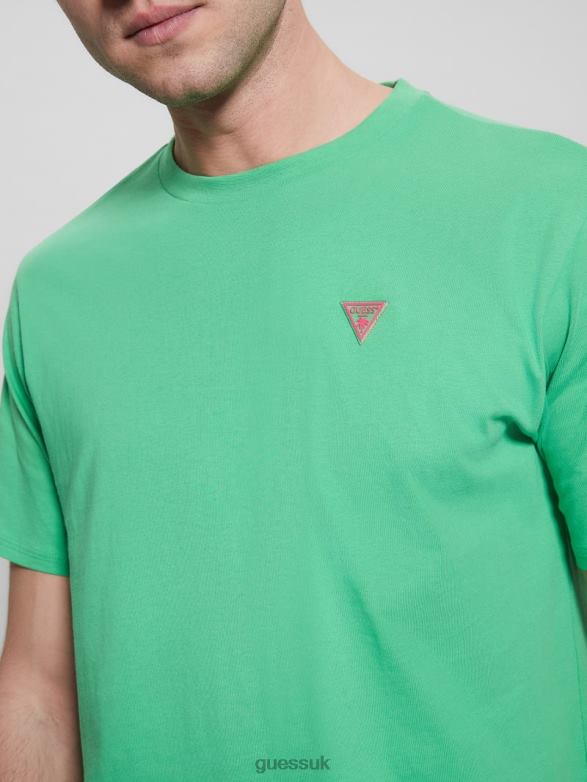 GUESS Men Eco Logo Tee Balance Green Apparel V28V64100