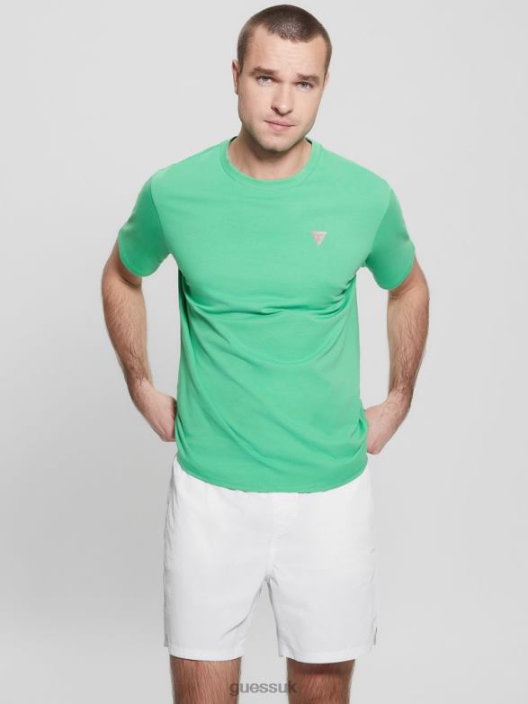 GUESS Men Eco Logo Tee Balance Green Apparel V28V64100