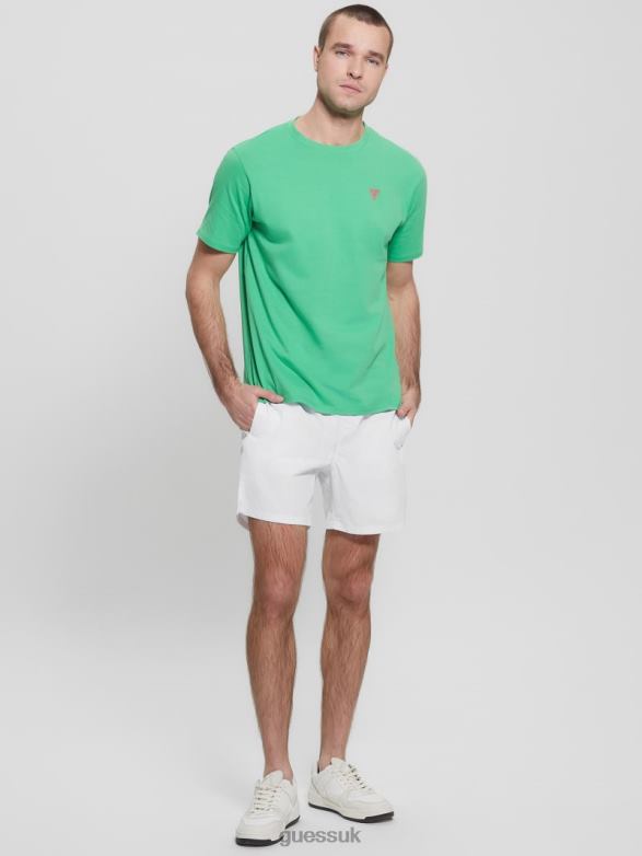 GUESS Men Eco Logo Tee Balance Green Apparel V28V64100