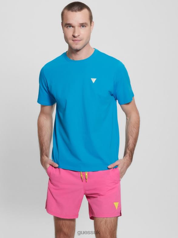 GUESS Men Eco Logo Tee Diamond Blue Apparel V28V64061