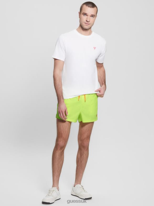 GUESS Men Eco Logo Tee Pure White Apparel V28V64023
