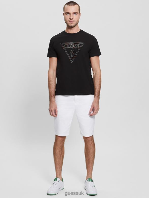 GUESS Men Eco Moisey Logo Tee Black Apparel V28V64160