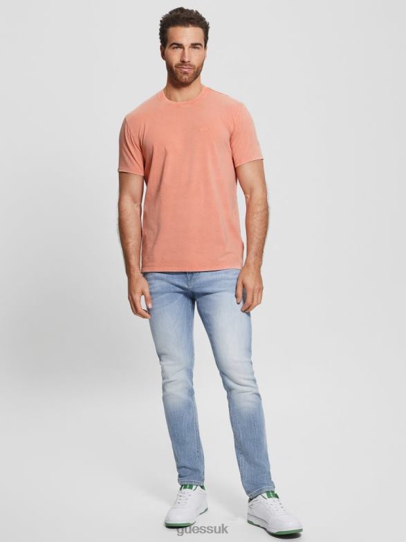 GUESS Men Eli Washed Tee Aechmea Pinky Multi Apparel V28V63985
