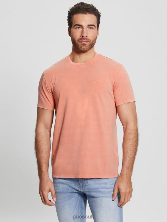 GUESS Men Eli Washed Tee Aechmea Pinky Multi Apparel V28V63985