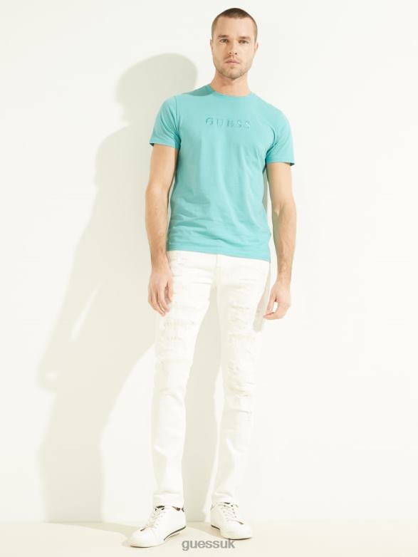 GUESS Men Embroidered Logo Tee Ink A714 Apparel V28V64110