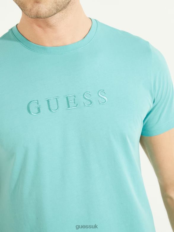 GUESS Men Embroidered Logo Tee Ink A714 Apparel V28V64110