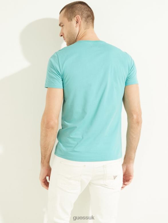 GUESS Men Embroidered Logo Tee Ink A714 Apparel V28V64110