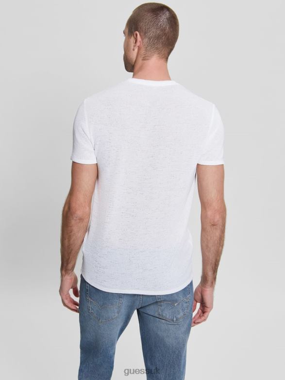GUESS Men Gauze Tee Pure White Apparel V28V64004