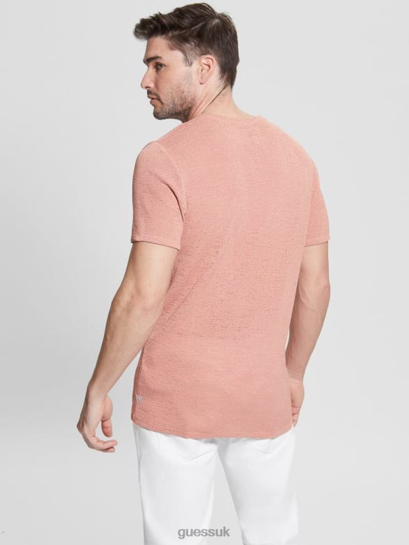 GUESS Men Gauze Tee Satin Rose Apparel V28V64021