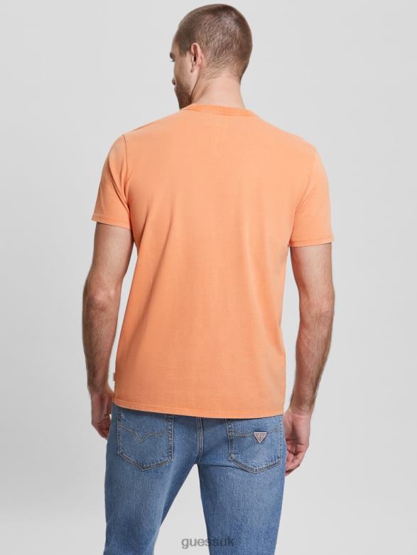 GUESS Men Pocket Tee Saffron Peach Multi Apparel V28V64060