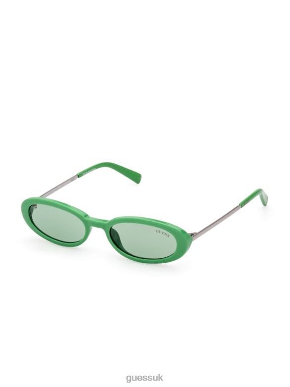 GUESS Unisex Originals Oval Sunglasses Green Accessory V28V63747