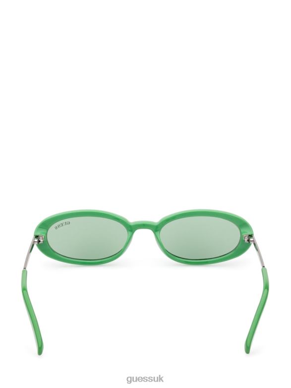 GUESS Unisex Originals Oval Sunglasses Green Accessory V28V63747