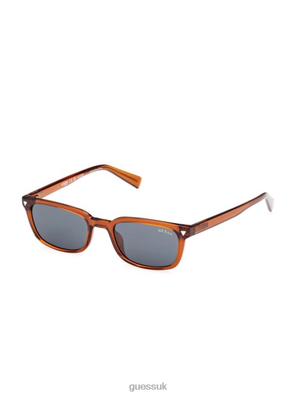 GUESS Unisex Originals Rectangle Sunglasses Brown Accessory V28V63742