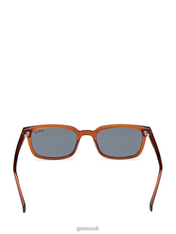 GUESS Unisex Originals Rectangle Sunglasses Brown Accessory V28V63742