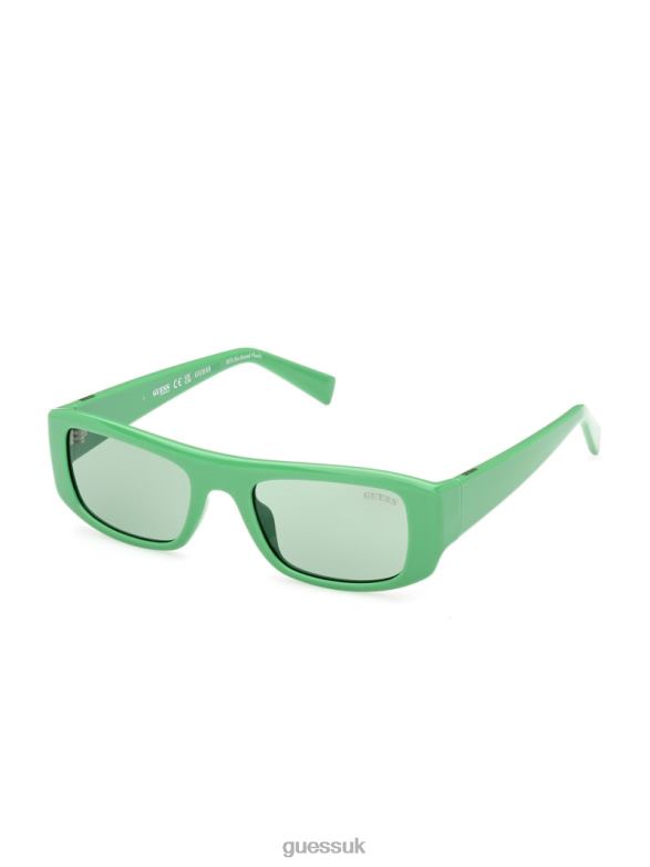 GUESS Unisex Originals Rectangle Sunglasses Green Accessory V28V63748