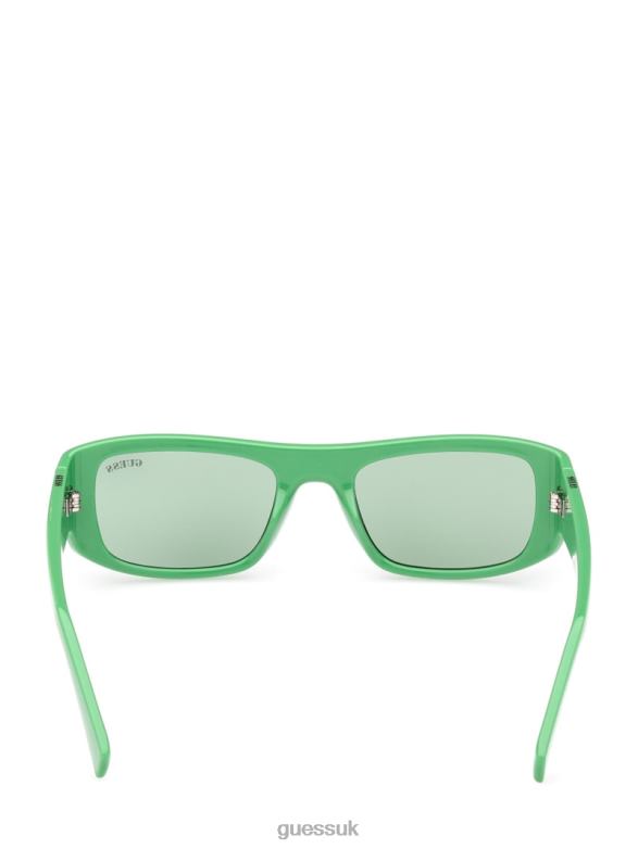 GUESS Unisex Originals Rectangle Sunglasses Green Accessory V28V63748