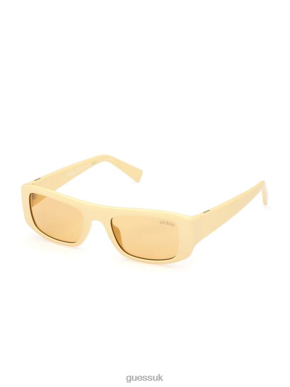 GUESS Unisex Originals Rectangle Sunglasses Yellow Accessory V28V63716