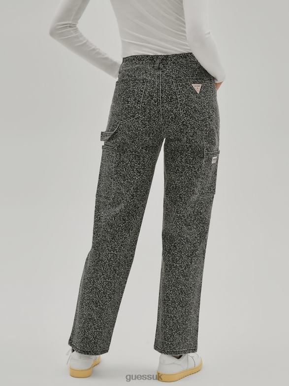 GUESS Unisex Originals Composition Print Carpenter Jeans Bamboo Stick Apparel V28V6130