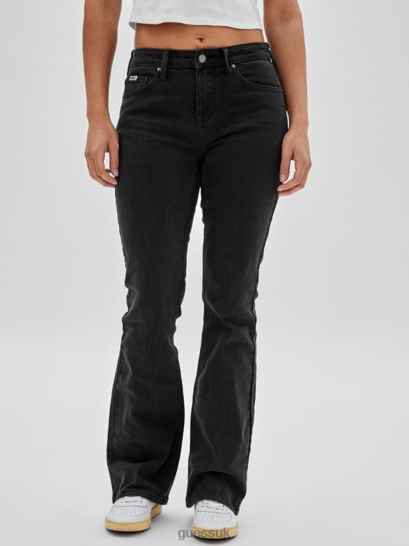 GUESS Unisex Originals Kit Bootcut Jeans Go Hyde Blk Wash Apparel V28V6172