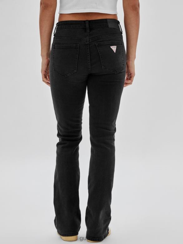 GUESS Unisex Originals Kit Bootcut Jeans Go Hyde Blk Wash Apparel V28V6172