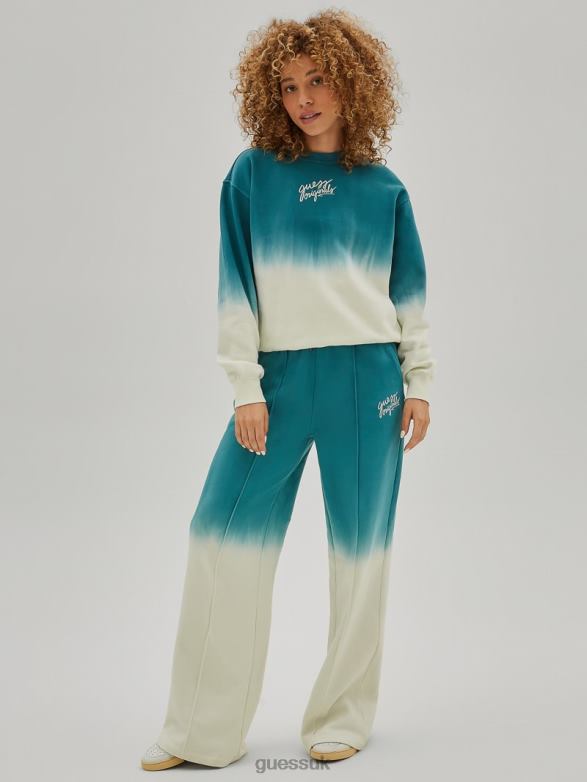 GUESS Unisex Originals Wide-Leg Sweatpants Capri Lake Multi Apparel V28V62205