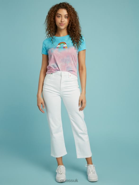 GUESS Unisex FriendsWithYou Super High-Rise Jeans Pure White Apparel V28V6162