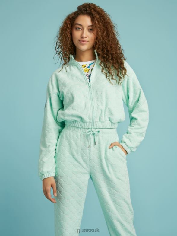 GUESS Unisex FriendsWithYou Zip-Up Jacket Fwy Gloomy Blue Apparel V28V61846