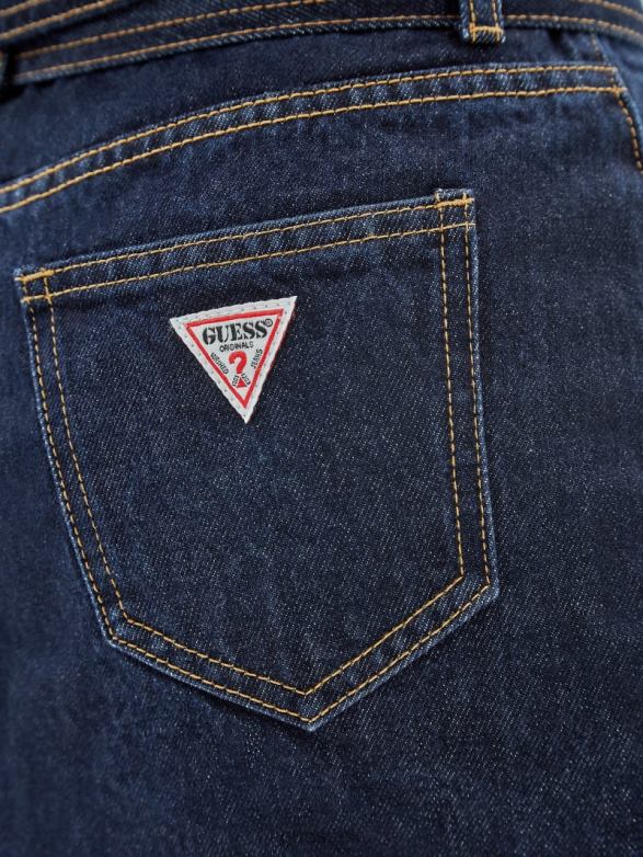 GUESS Unisex Originals Belted Denim Skirt Go Vintage Dark Wash Apparel V28V6136