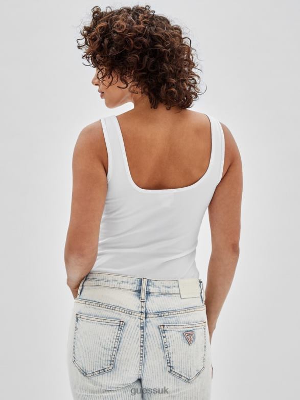 GUESS Unisex Originals Bodysuit Pure White Apparel V28V61384