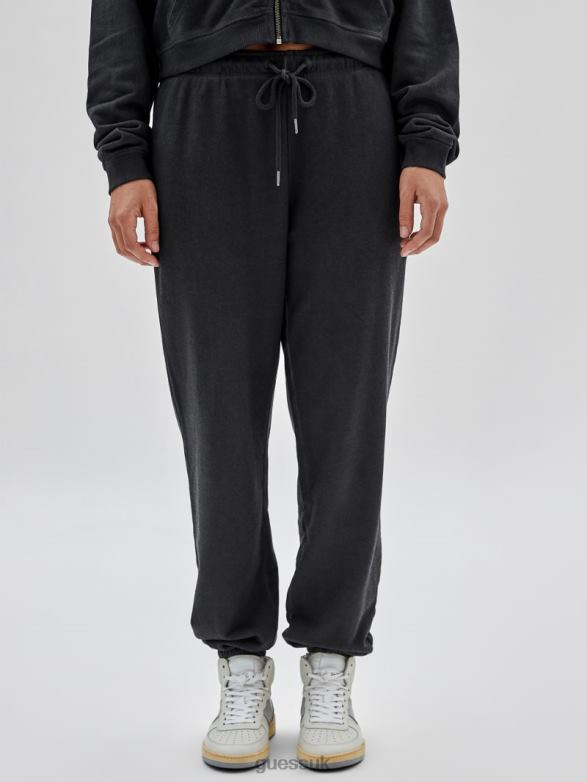 GUESS Unisex Originals Classic Logo Joggers Jet Black Multi Apparel V28V62475