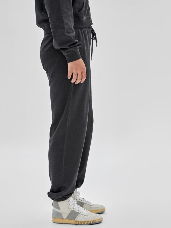 GUESS Unisex Originals Classic Logo Joggers Jet Black Multi Apparel V28V62475