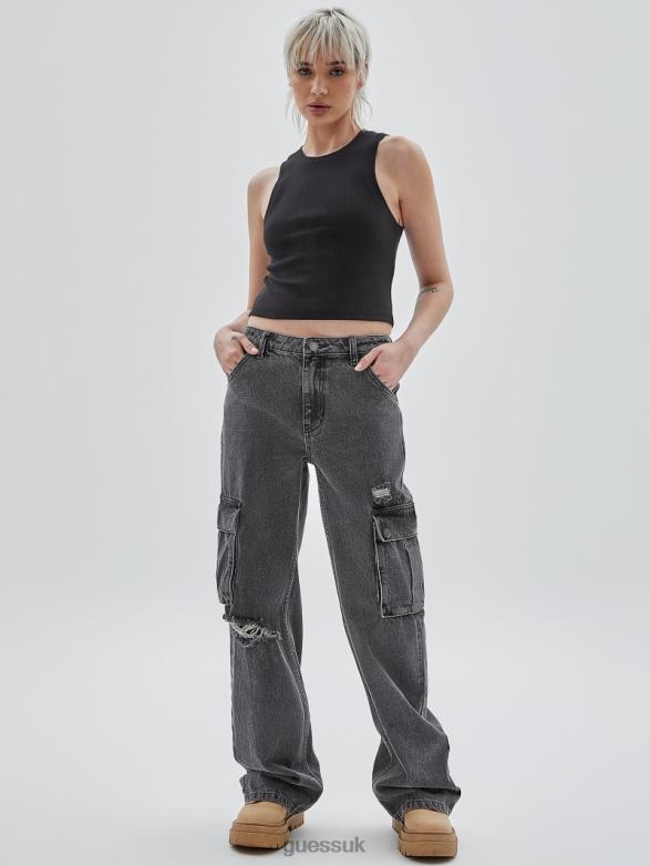 GUESS Unisex Originals Cropped Tank Black Apparel V28V61032