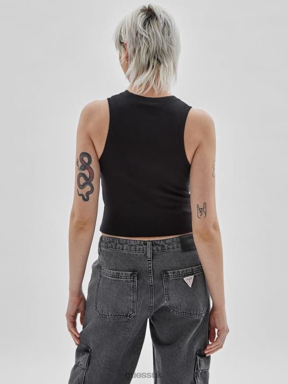 GUESS Unisex Originals Cropped Tank Black Apparel V28V61032