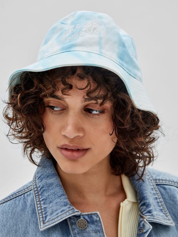 GUESS Unisex Originals Denim Bucket Hat Go Marble Dye Apparel V28V63814
