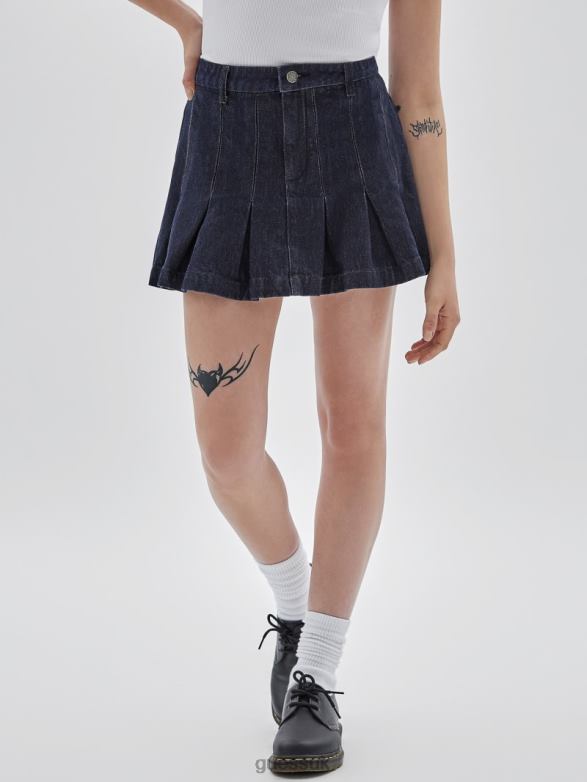 GUESS Unisex Originals Denim Tennis Skirt Go Pleated Dark Wash Apparel V28V6126