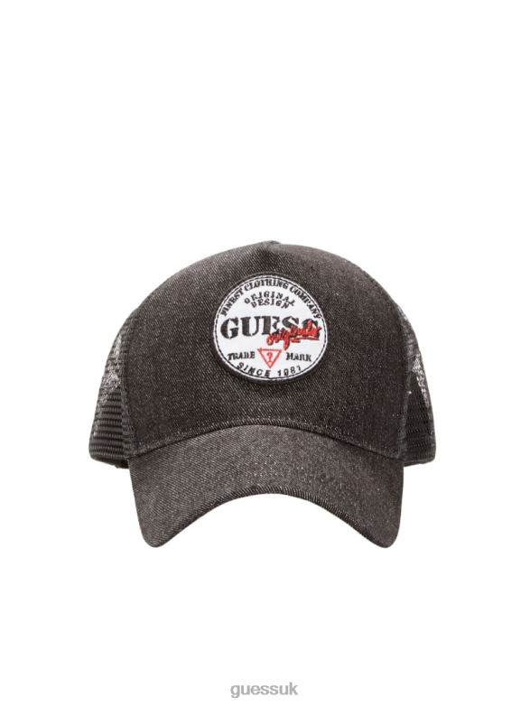 GUESS Unisex Originals Denim Trucker Hat Black Apparel V28V63810