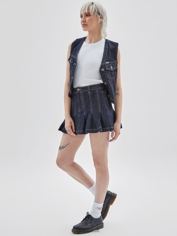 GUESS Unisex Originals Denim Vest Go Vintage Dark Wash Apparel V28V61383