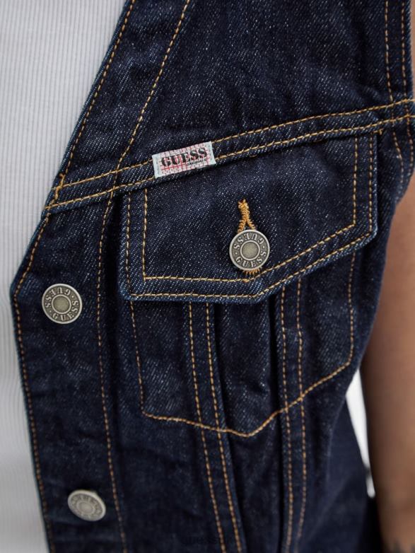 GUESS Unisex Originals Denim Vest Go Vintage Dark Wash Apparel V28V61383