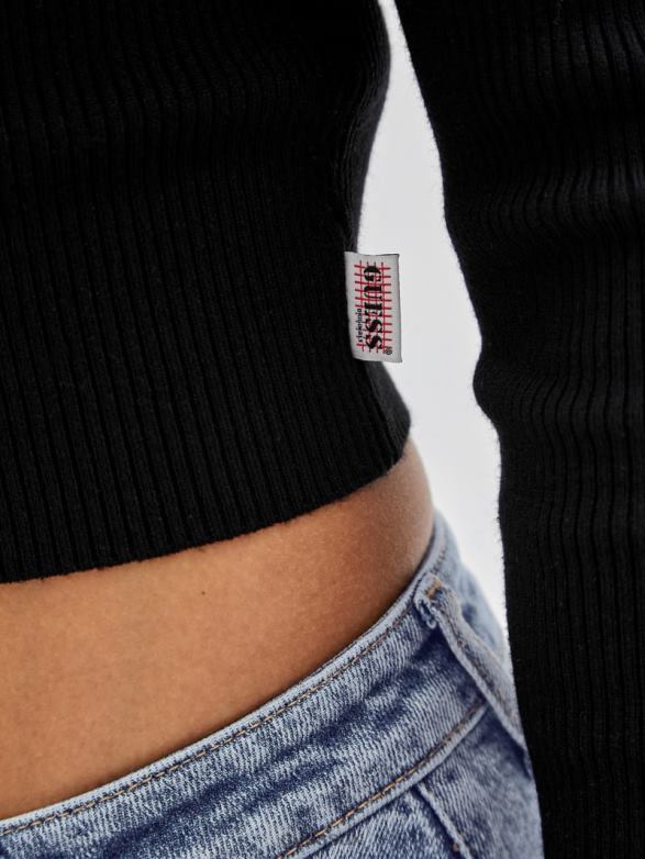 GUESS Unisex Originals Eco Dual-Zip Sweater Black Apparel V28V61201