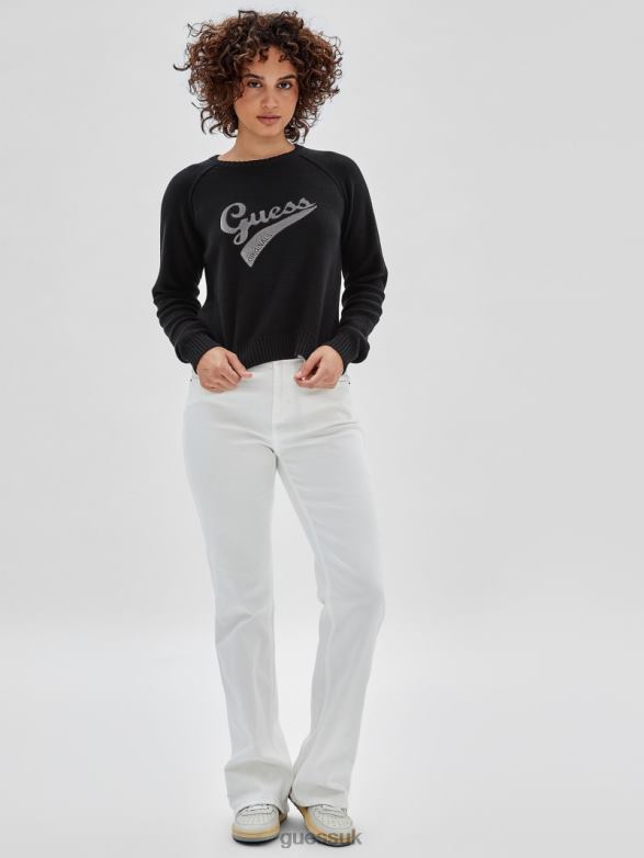 GUESS Unisex Originals Eco Logo Sweater Black Apparel V28V61373