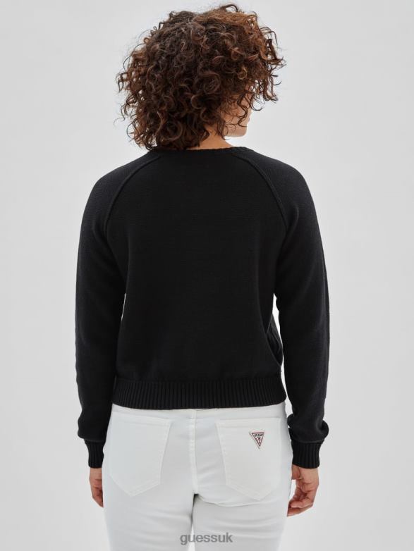 GUESS Unisex Originals Eco Logo Sweater Black Apparel V28V61373