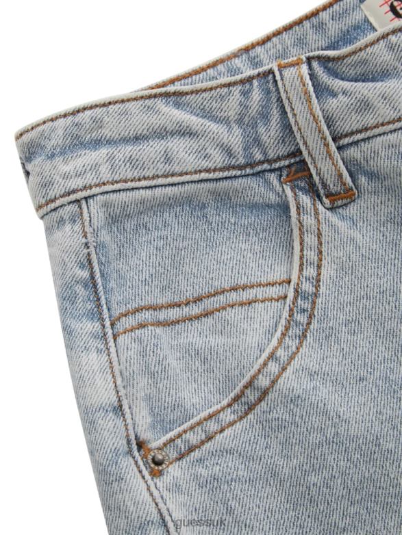 GUESS Unisex Originals Kit Acid Washed Carpenter Jeans Go Jackie Acid Wash Apparel V28V6169