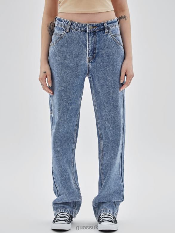 GUESS Unisex Originals Kit Acid Washed Carpenter Jeans Go Medium Indigo Acid Was Apparel V28V6150