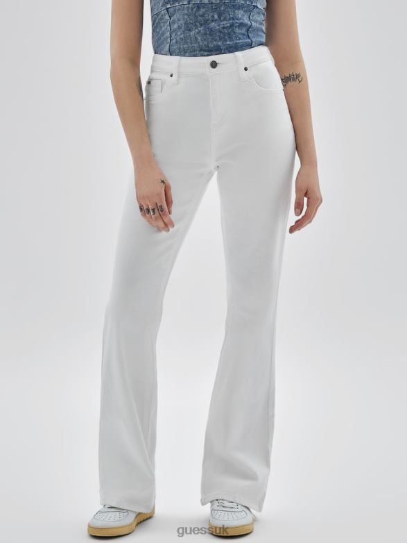 GUESS Unisex Originals Kit Bootcut Jeans Go Aged White Wash Apparel V28V6171