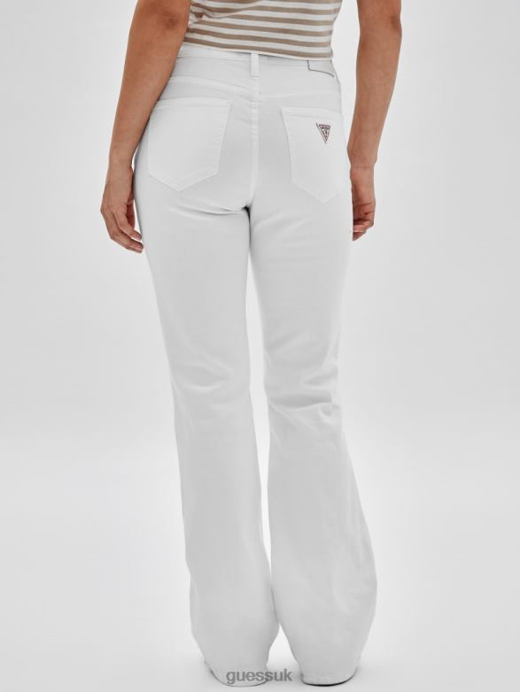 GUESS Unisex Originals Kit Bootcut Jeans Go Aged White Wash Apparel V28V6171