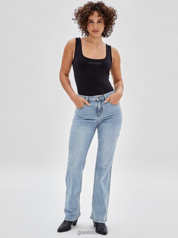 GUESS Unisex Originals Kit Bootcut Jeans Go Leo Lt Wash Apparel V28V6175