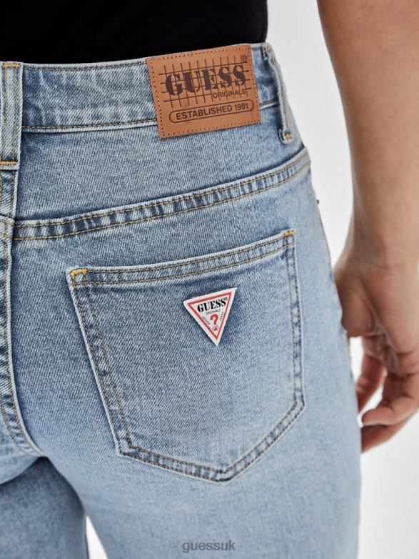 GUESS Unisex Originals Kit Bootcut Jeans Go Leo Lt Wash Apparel V28V6175