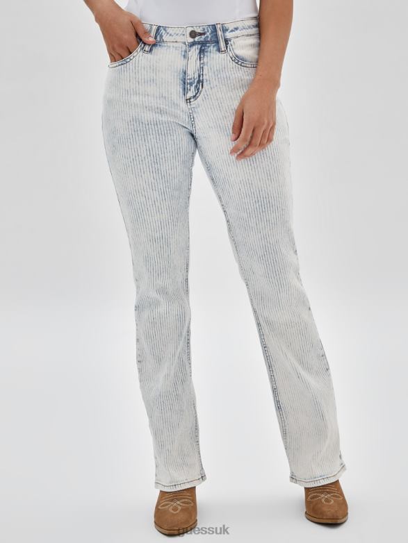 GUESS Unisex Originals Kit Bootcut Jeans Light Snow Wash Apparel V28V6178