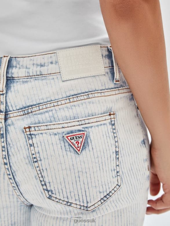 GUESS Unisex Originals Kit Bootcut Jeans Light Snow Wash Apparel V28V6178
