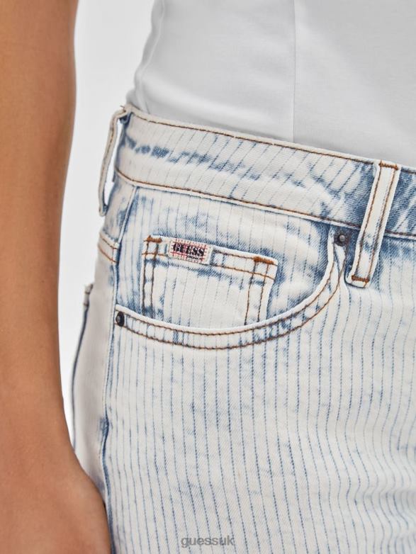 GUESS Unisex Originals Kit Bootcut Jeans Light Snow Wash Apparel V28V6178